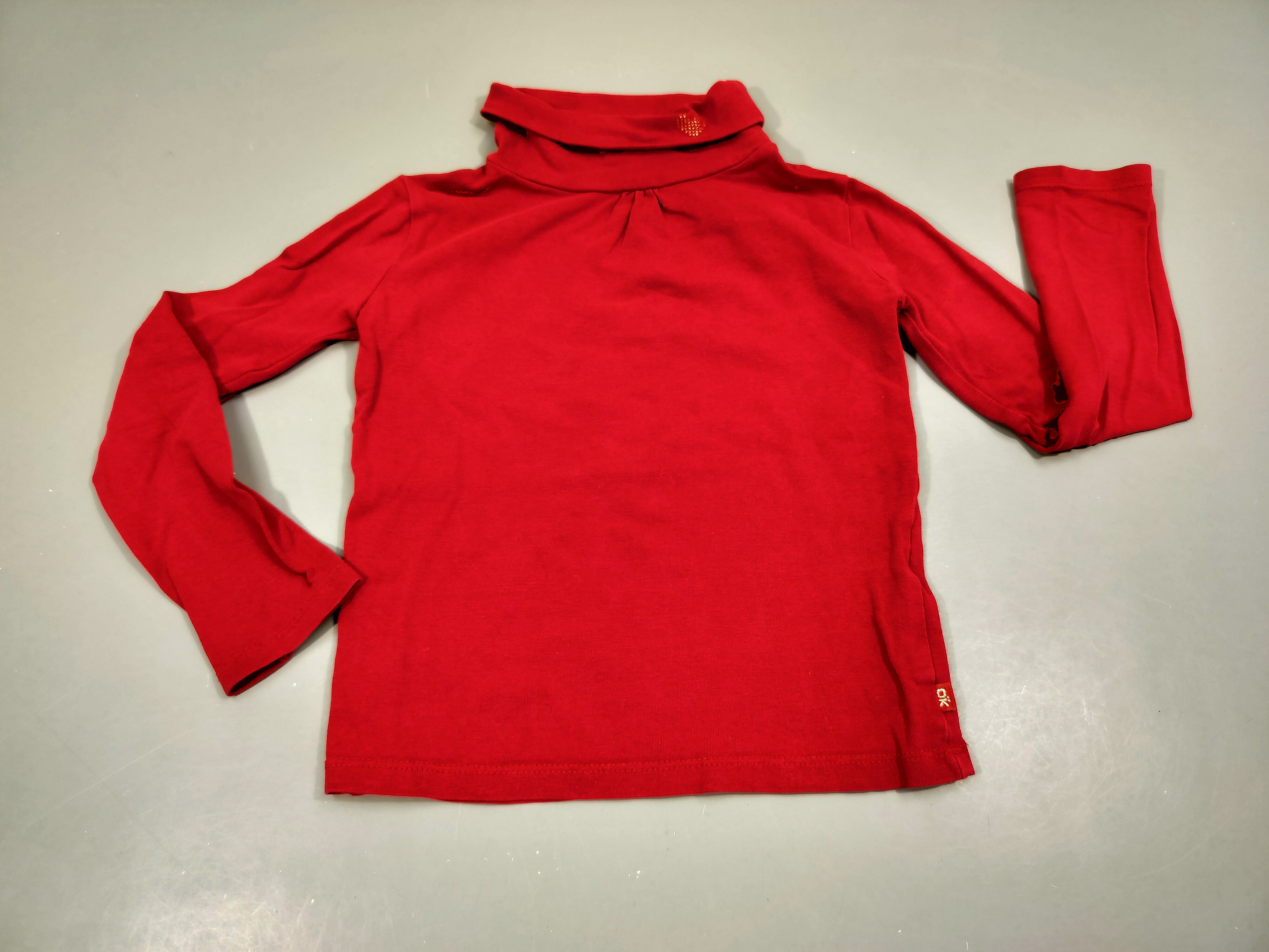 T-shirt m.l col roulé rose fushia