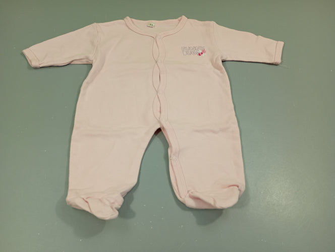 Pyjama jersey rose clair  "Funny bugs", moins cher chez Petit Kiwi