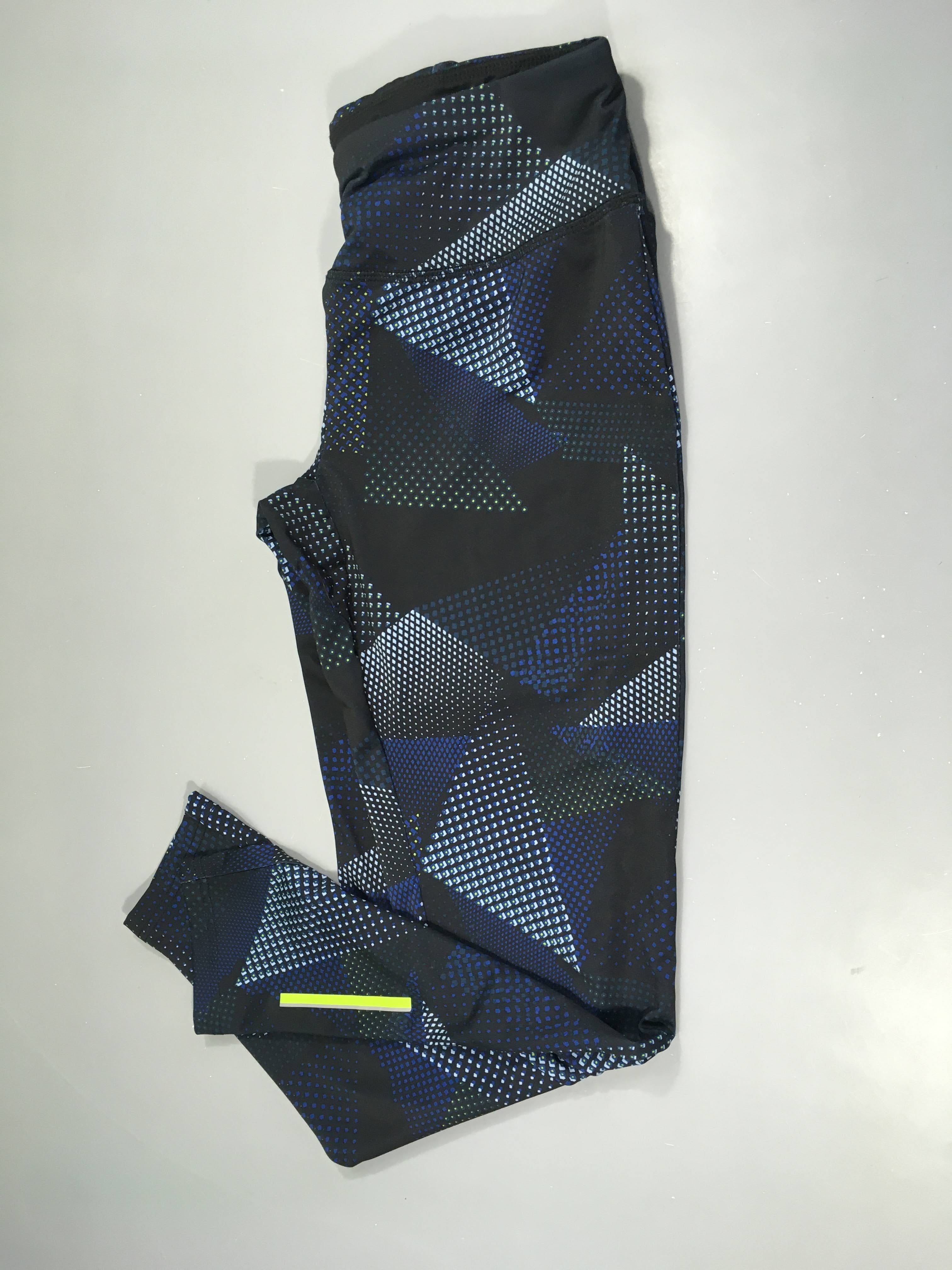 Legging de sport noir formes géométriques Crivit