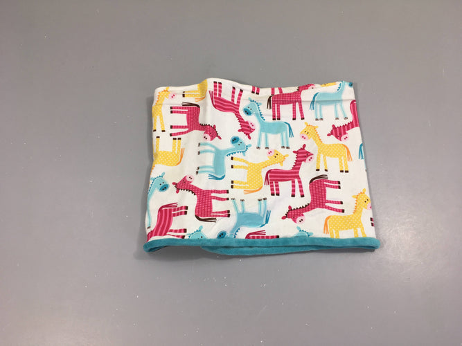 Tour de cou polar bleu/tissu girafes, moins cher chez Petit Kiwi