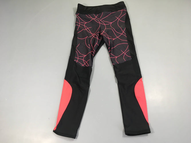 Legging de sport noir/rose, moins cher chez Petit Kiwi