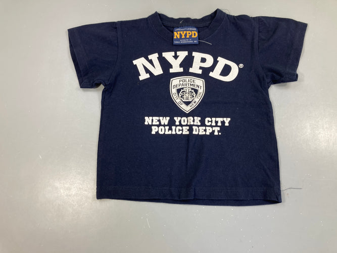 T-shirt m.c bleu foncé NYPD, moins cher chez Petit Kiwi