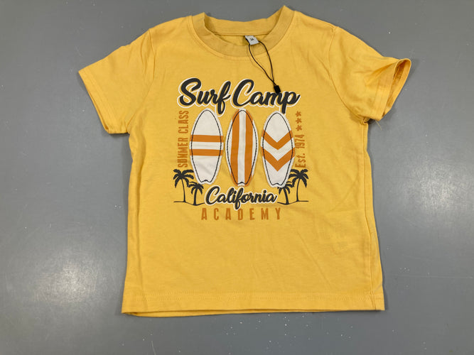 T-shirt m.c jaune Surf, moins cher chez Petit Kiwi