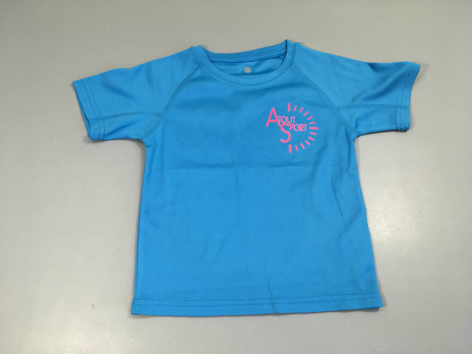 T-shirt m.c bleu de sport Atout sport, moins cher chez Petit Kiwi