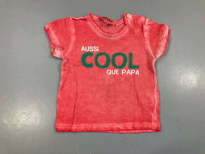 T-shirt m.c rouge effet COOL, moins cher chez Petit Kiwi