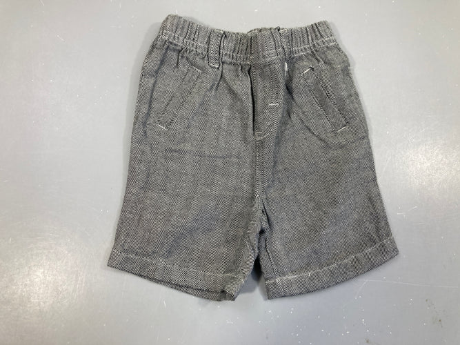Bermuda gris chevron taille élastique, moins cher chez Petit Kiwi