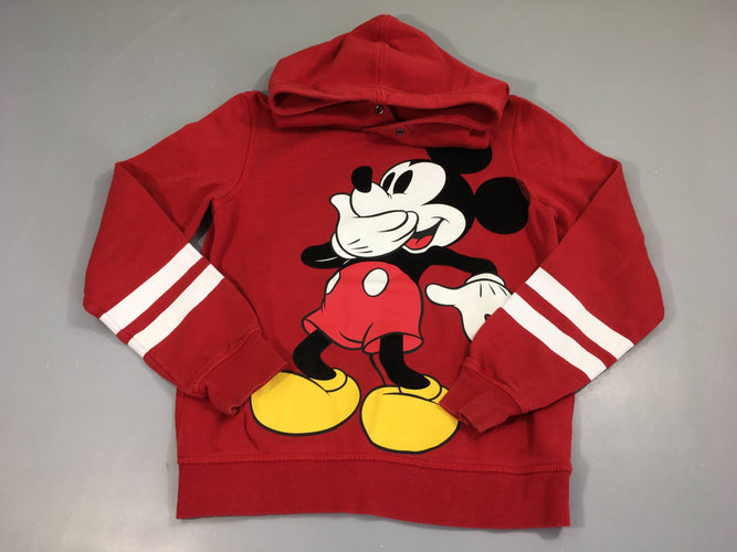 Sweat à capuche rouge Mickey, moins cher chez Petit Kiwi