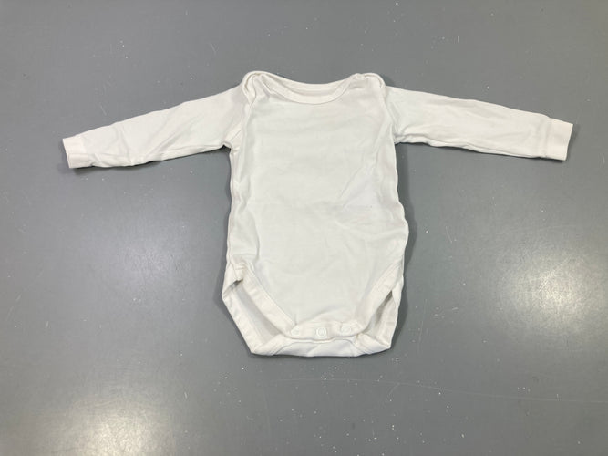 Body m.l blanc uni, moins cher chez Petit Kiwi