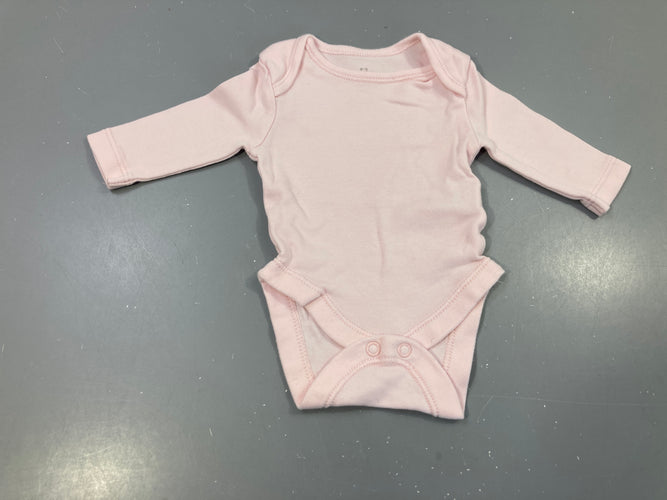 Body m.l rose pâle uni, moins cher chez Petit Kiwi