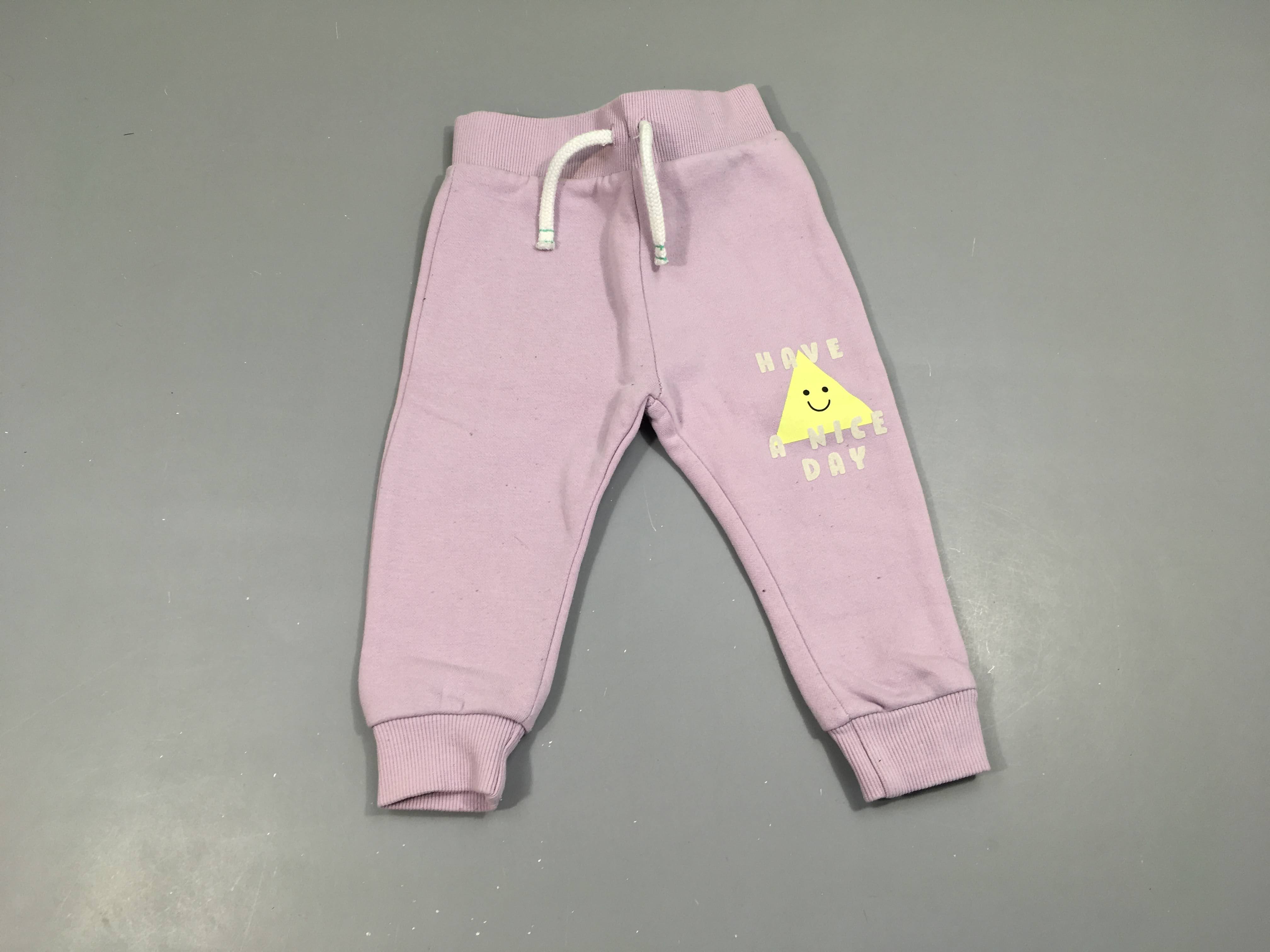 Pantalon training molleton mauve