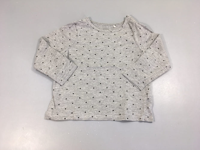 T-shirt m.l gris pois noir, moins cher chez Petit Kiwi
