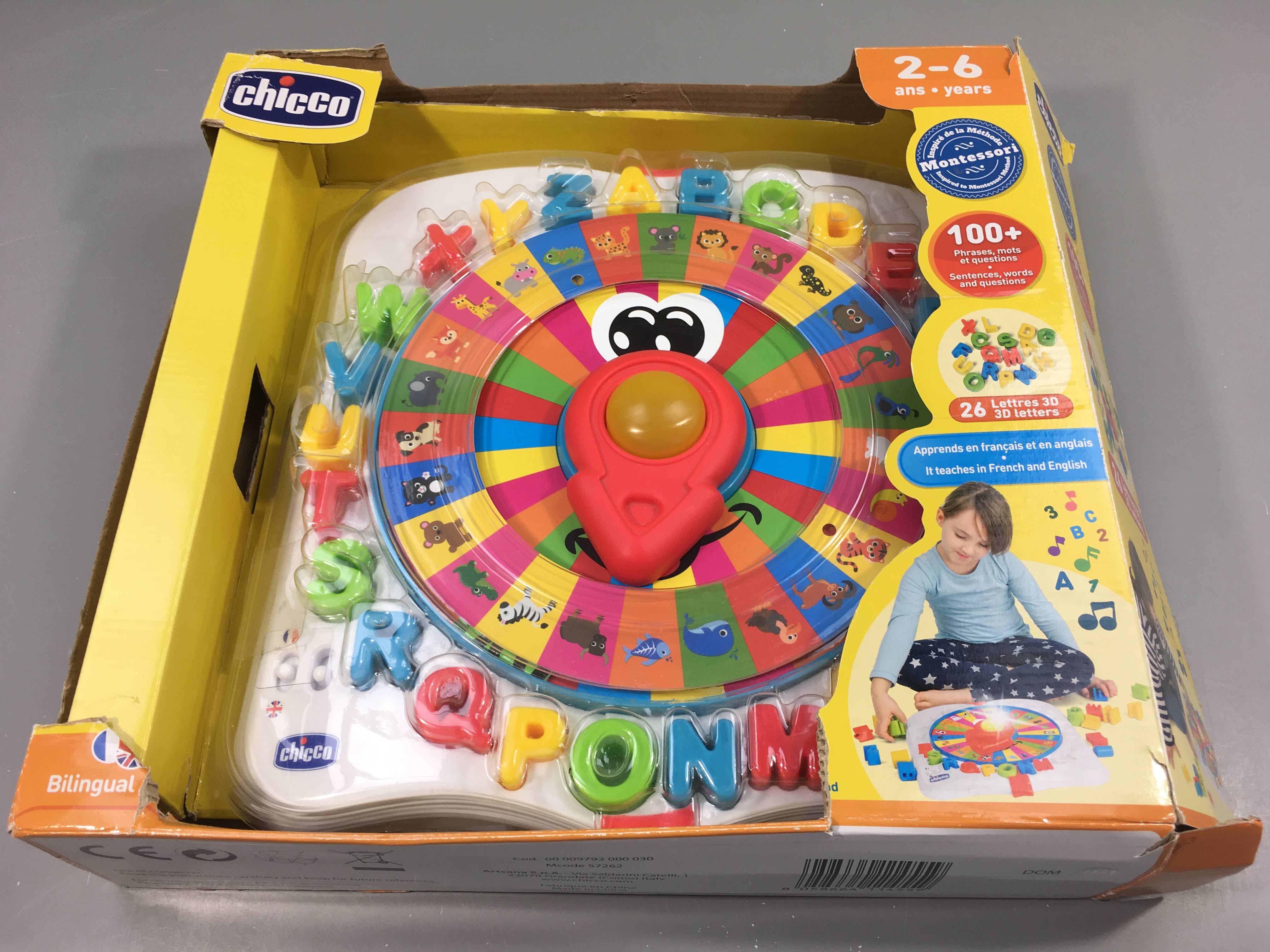 Baby Prof, jeu interactif alaphabet/animaux bilingue français anglais, 2-6ans - fonctionne