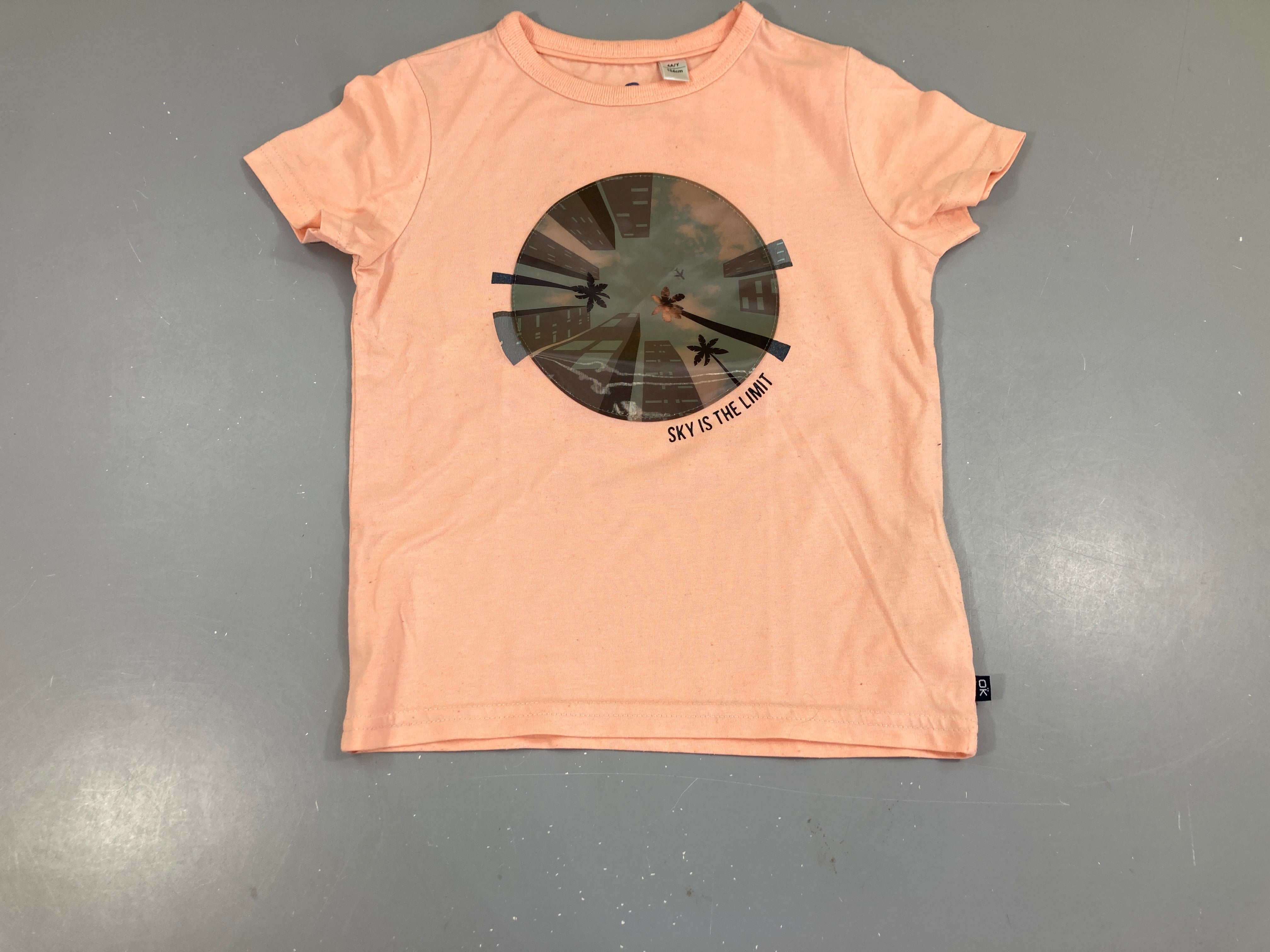 T-shirt m.c saumon rond texturé ville