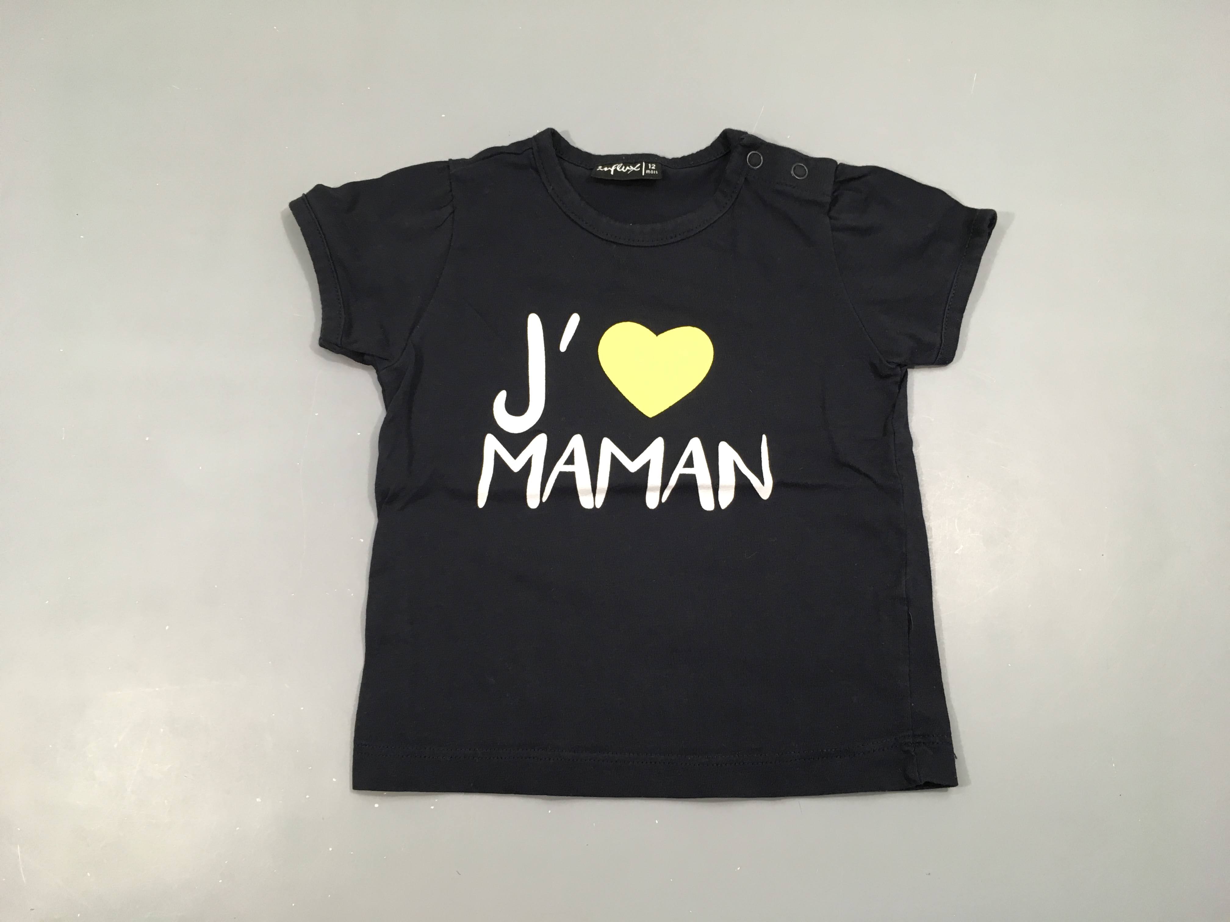 T-shirt m.c bleu marine J'aime maman