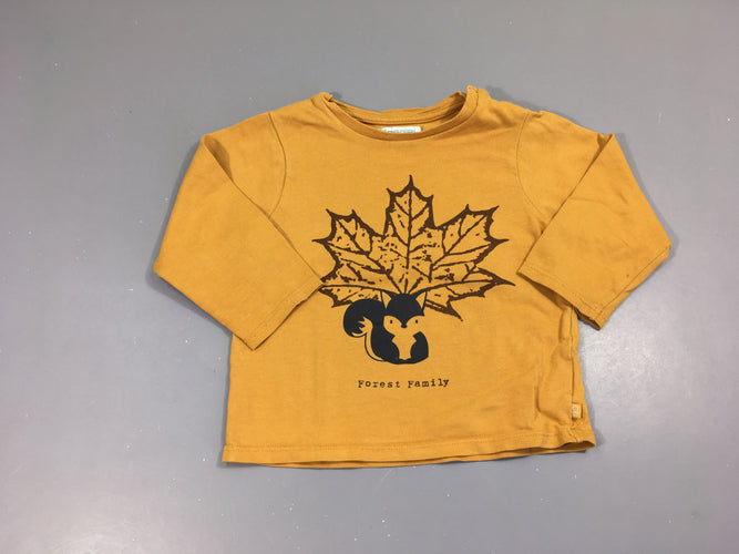 T-shirt m.l moutarde feuille, moins cher chez Petit Kiwi
