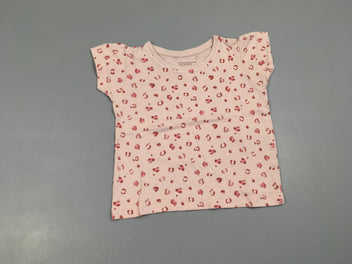 T-shirt m.c rose léopard