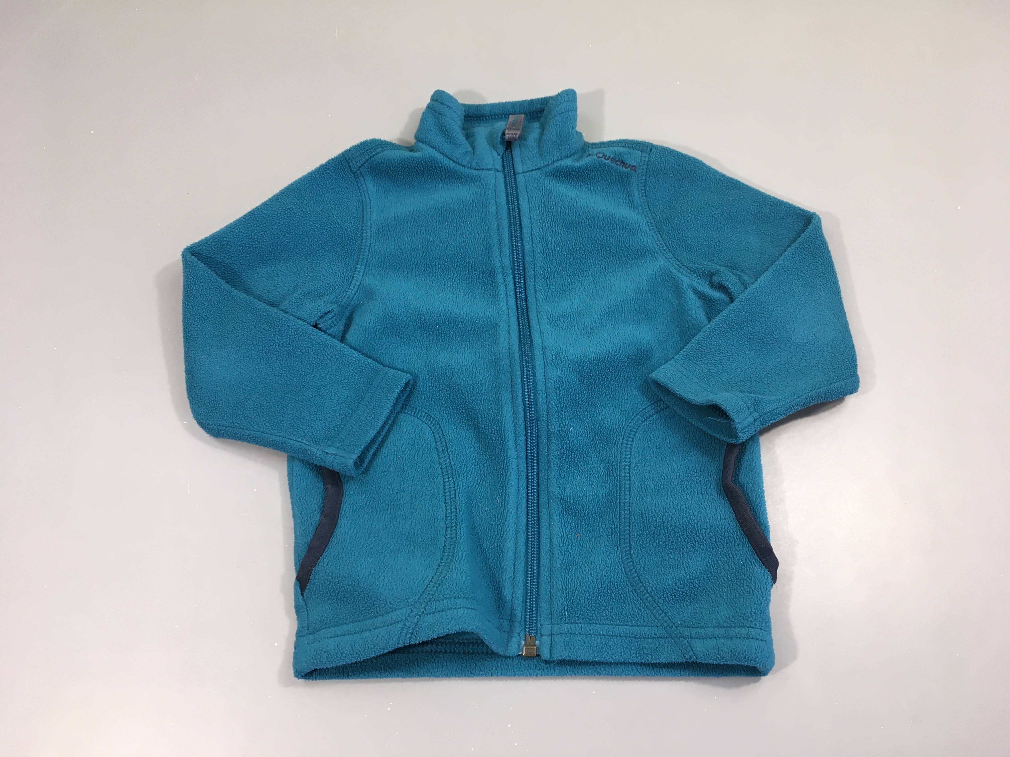 Polar zippé  bleu canard