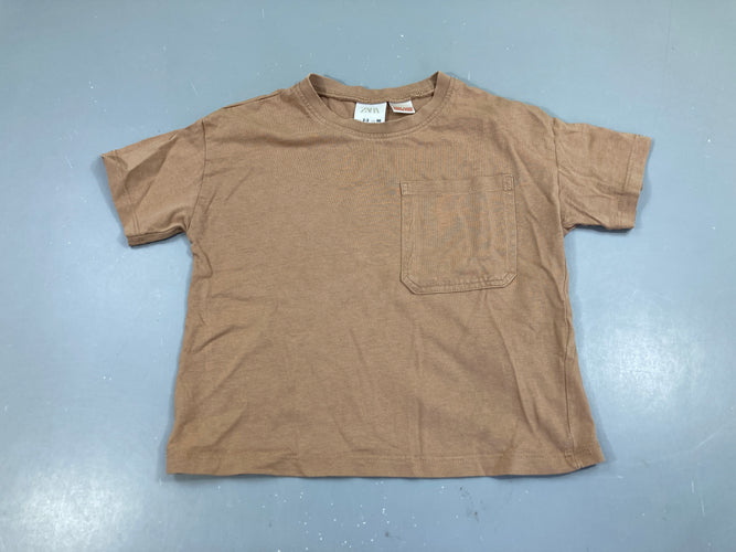 T-shirt m.c brun poche, moins cher chez Petit Kiwi