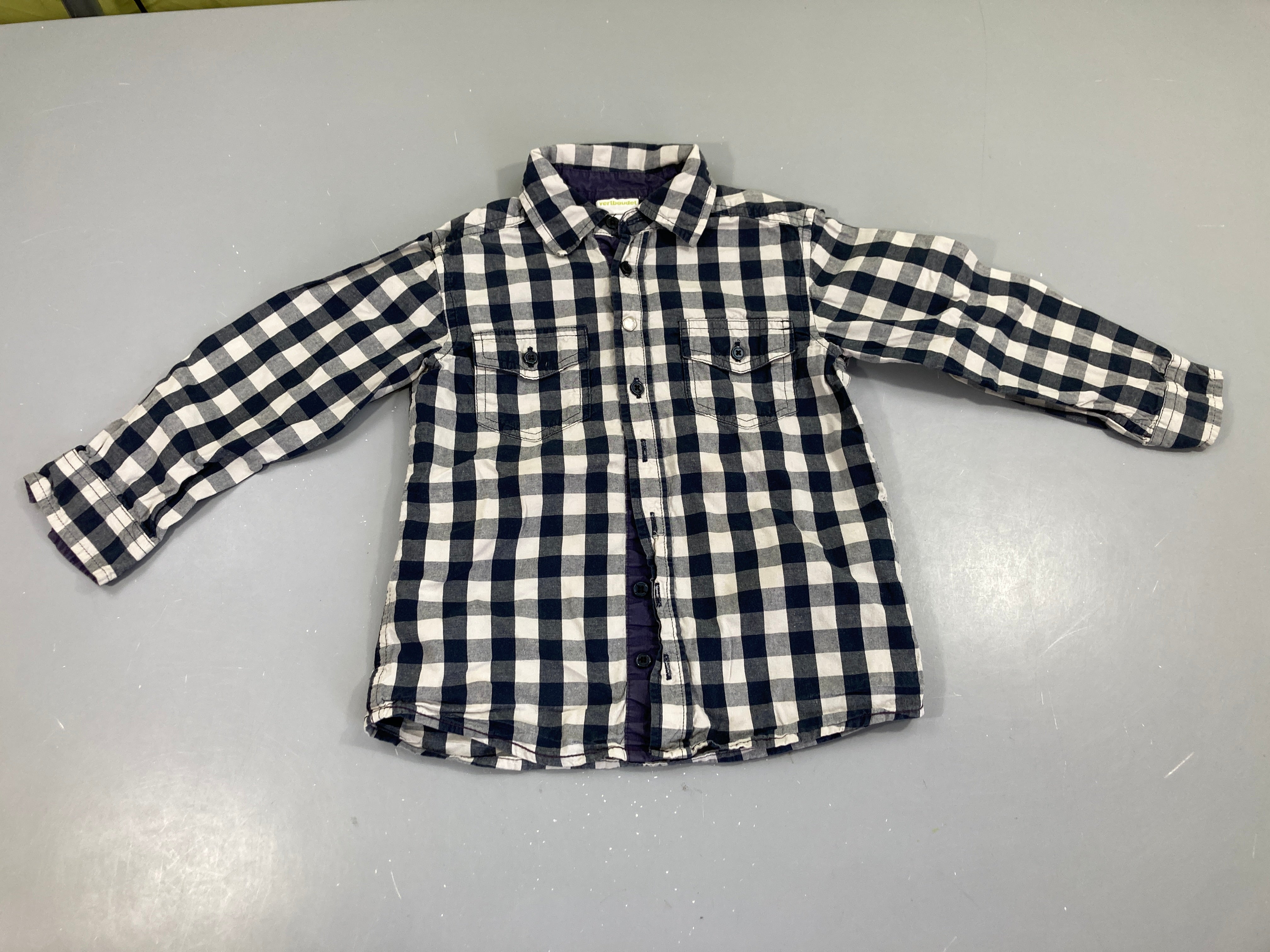 Chemise m.l carreaux bleu/blanc