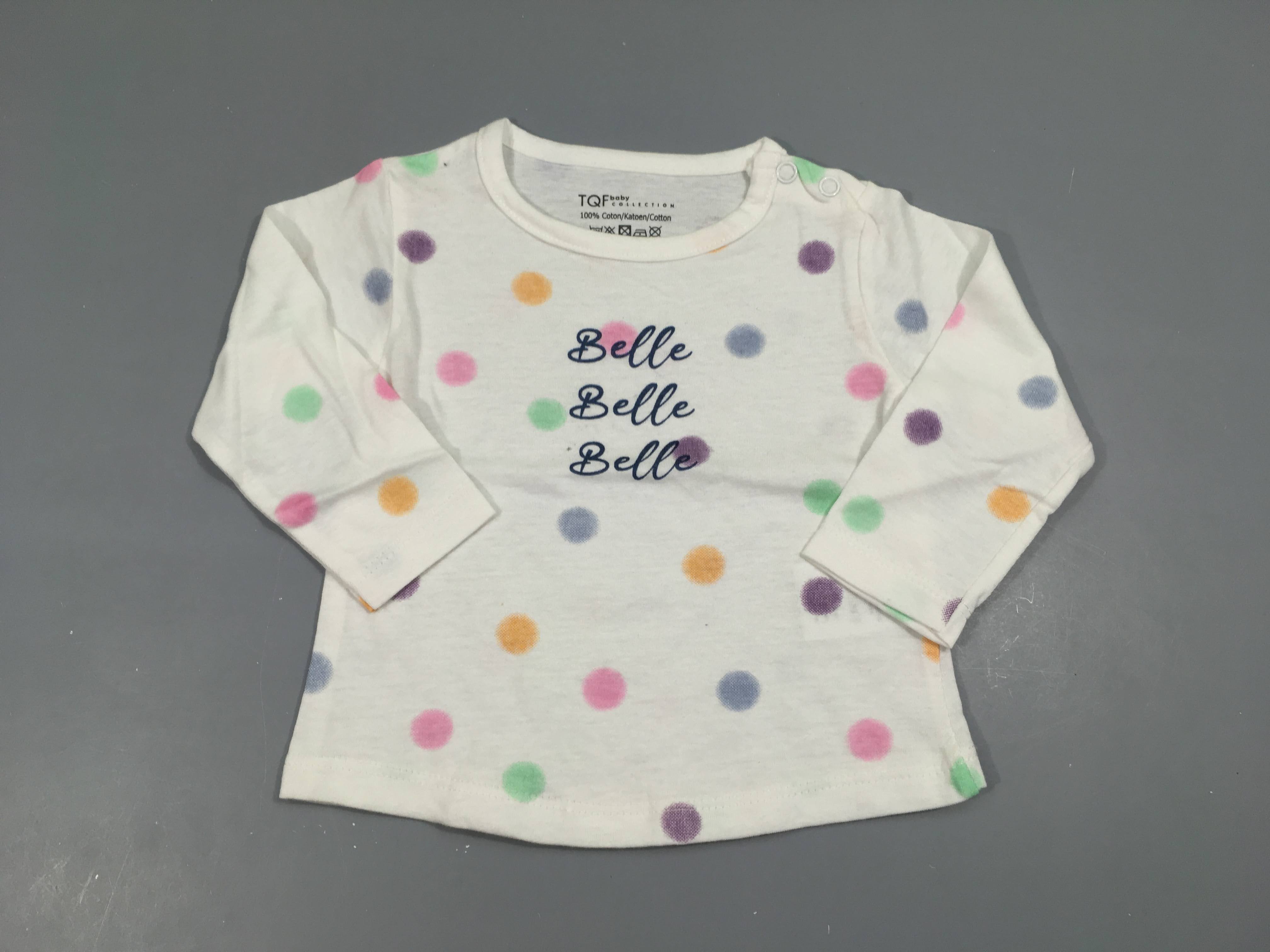 T-shirt m.l blanc pois Pantacourt Belle