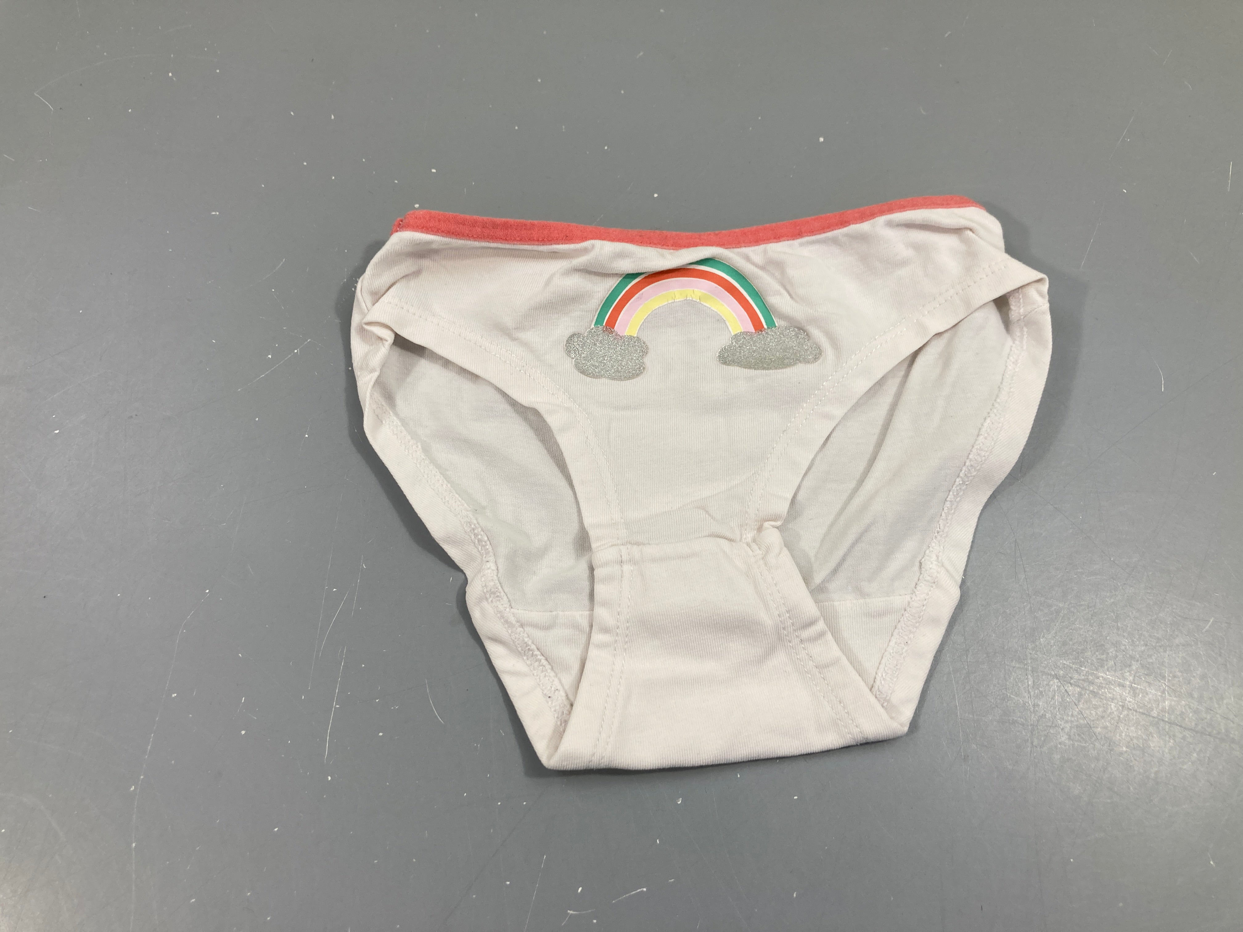 Culotte blanc arc en ciel