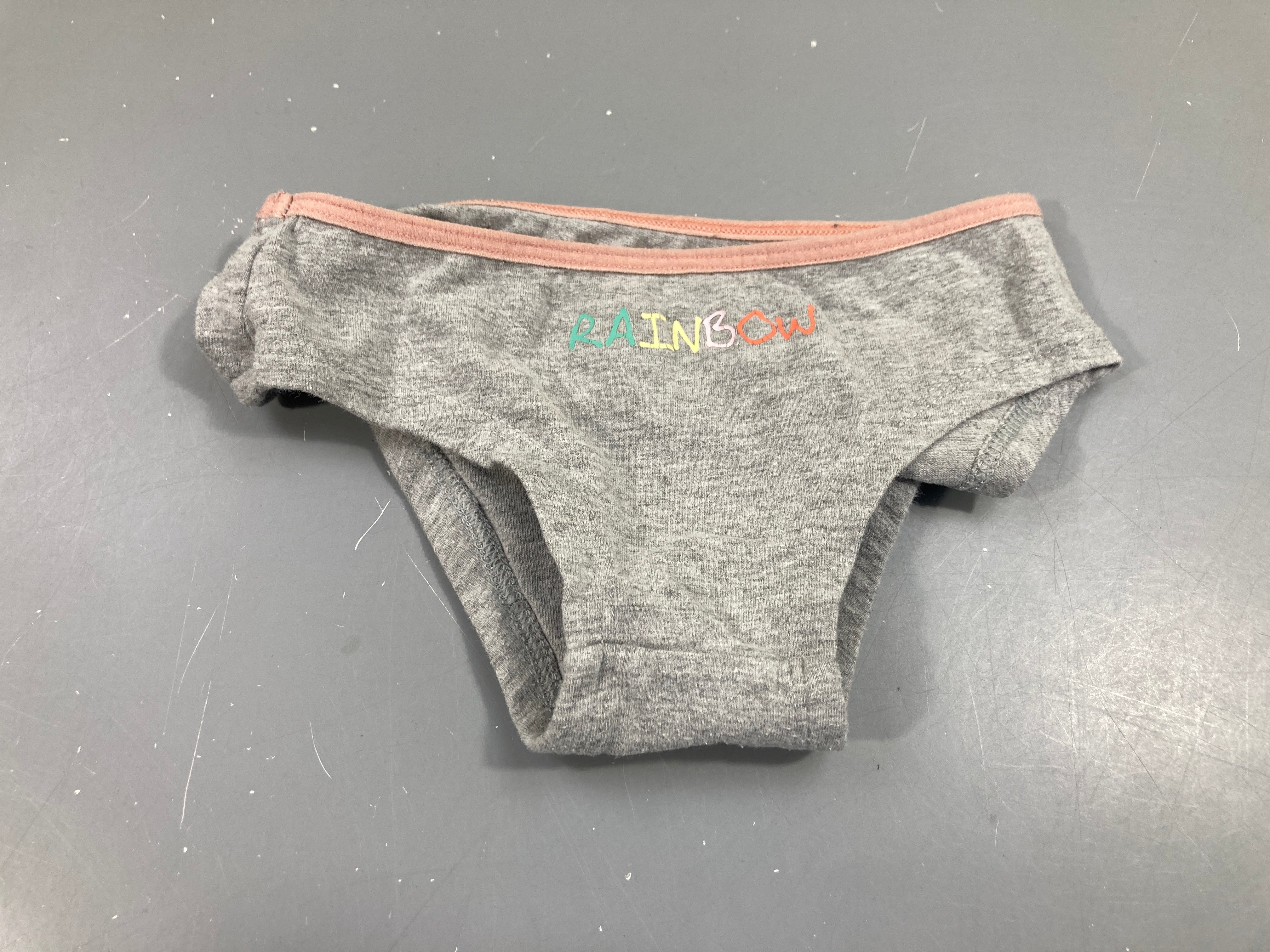 Culotte gris clair, rainbow