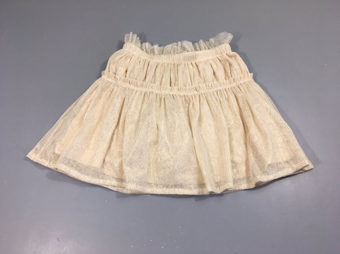 Jupe tulle beige irisé, moins cher chez Petit Kiwi