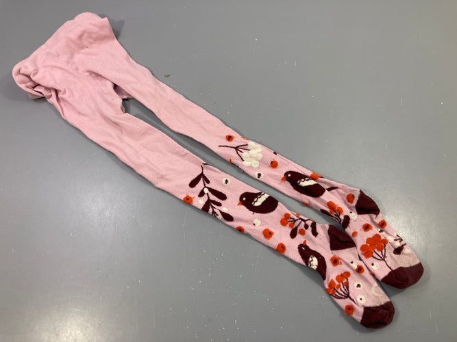 Collant rose oiseaux, moins cher chez Petit Kiwi