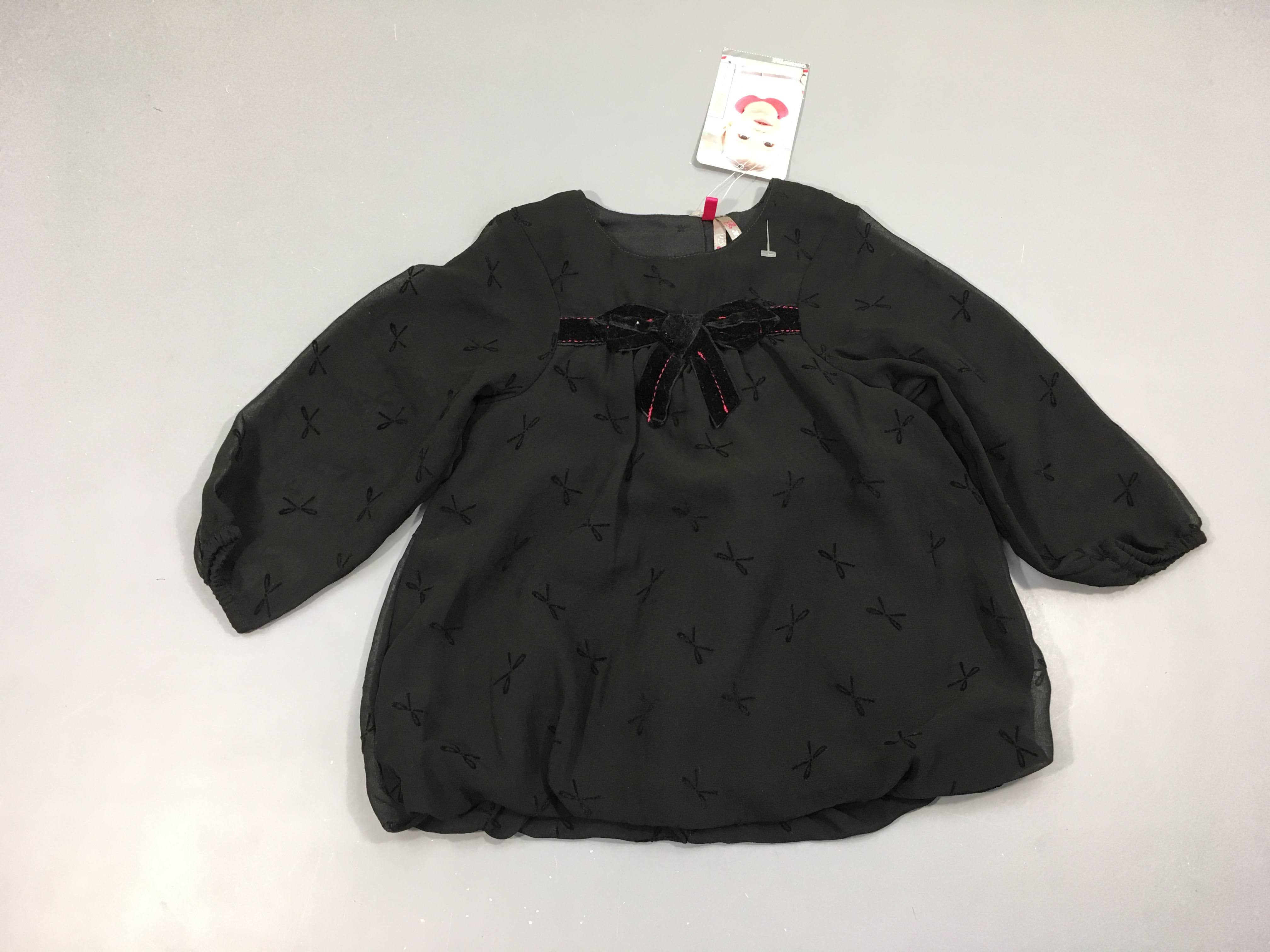 NEUF Robe m.l voile noir