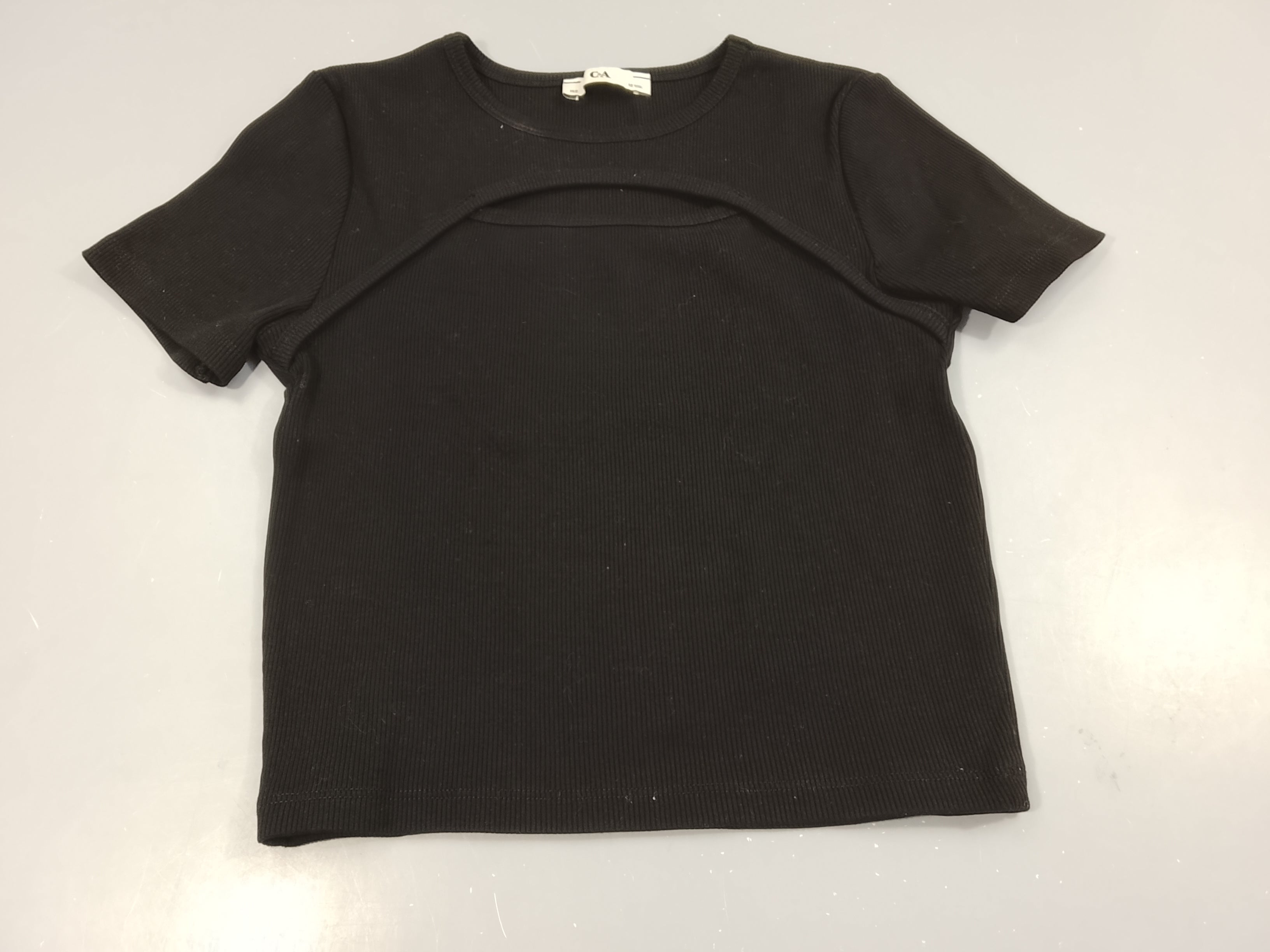 T-shirt m.c crop top noir