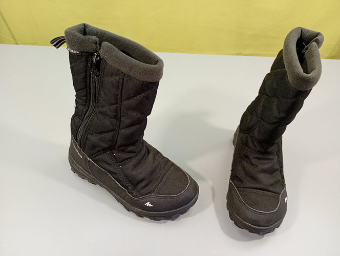 Etat neuf bottes de neige noir et blanc zippée "Quechua" -31, moins cher chez Petit Kiwi
