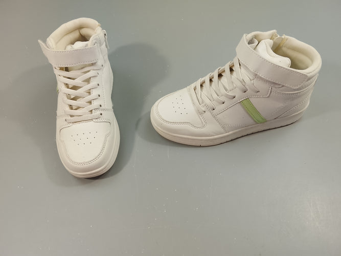 Baskets montantes blanc et vert (35), moins cher chez Petit Kiwi