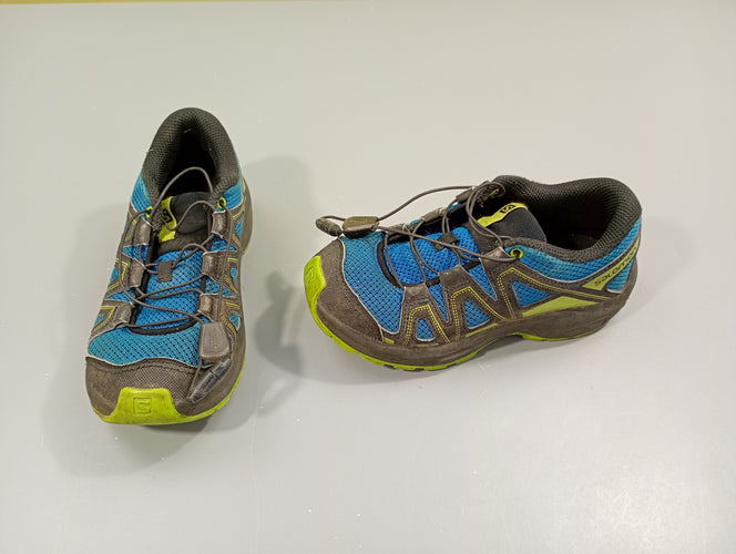 Chaussures de marches Salomon bleu, vert -31, moins cher chez Petit Kiwi