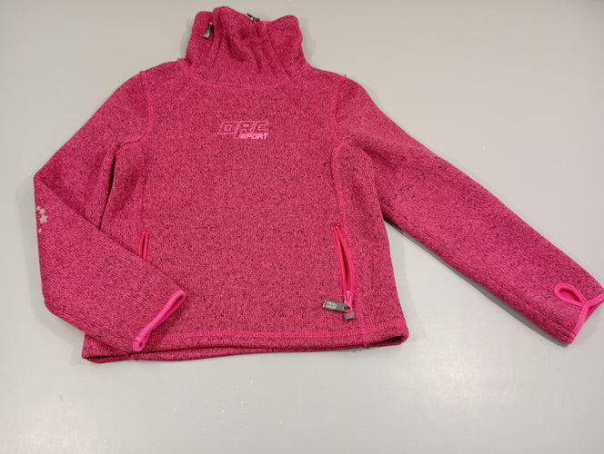 Pull rose chiné , col montant "orc sport",intérieur polar, moins cher chez Petit Kiwi