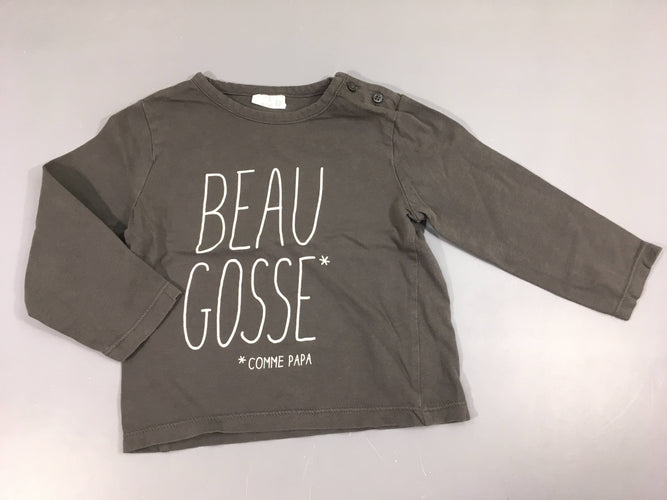 T-shirt m.l gris Beau gosse, moins cher chez Petit Kiwi