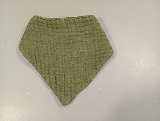 Bavoir bandana vert kaki, moins cher chez Petit Kiwi