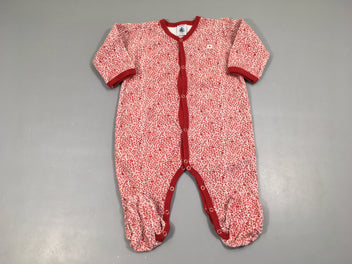 Pyjama velours rouge motifs