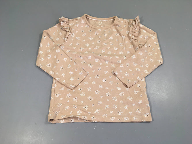 T-shirt m.l rose fleur, moins cher chez Petit Kiwi