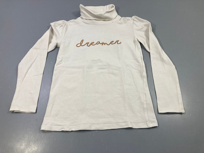 T-shirt m.l blanc col roulé dreamer, moins cher chez Petit Kiwi