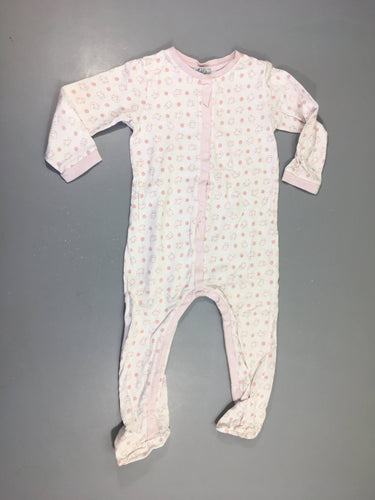 Pyjama jersey blanc/rose chats, moins cher chez Petit Kiwi