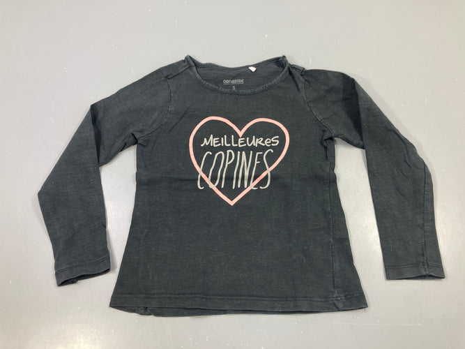 T-shirt m.l noir flammé meilleures copines, moins cher chez Petit Kiwi