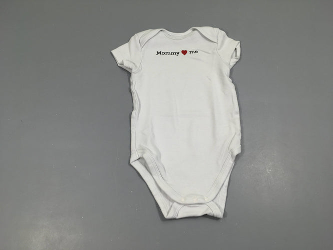 Body m.c blanc Mommy, moins cher chez Petit Kiwi