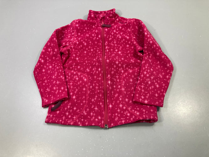 Polaire fuchsia étoiles zippée, Quechua, moins cher chez Petit Kiwi