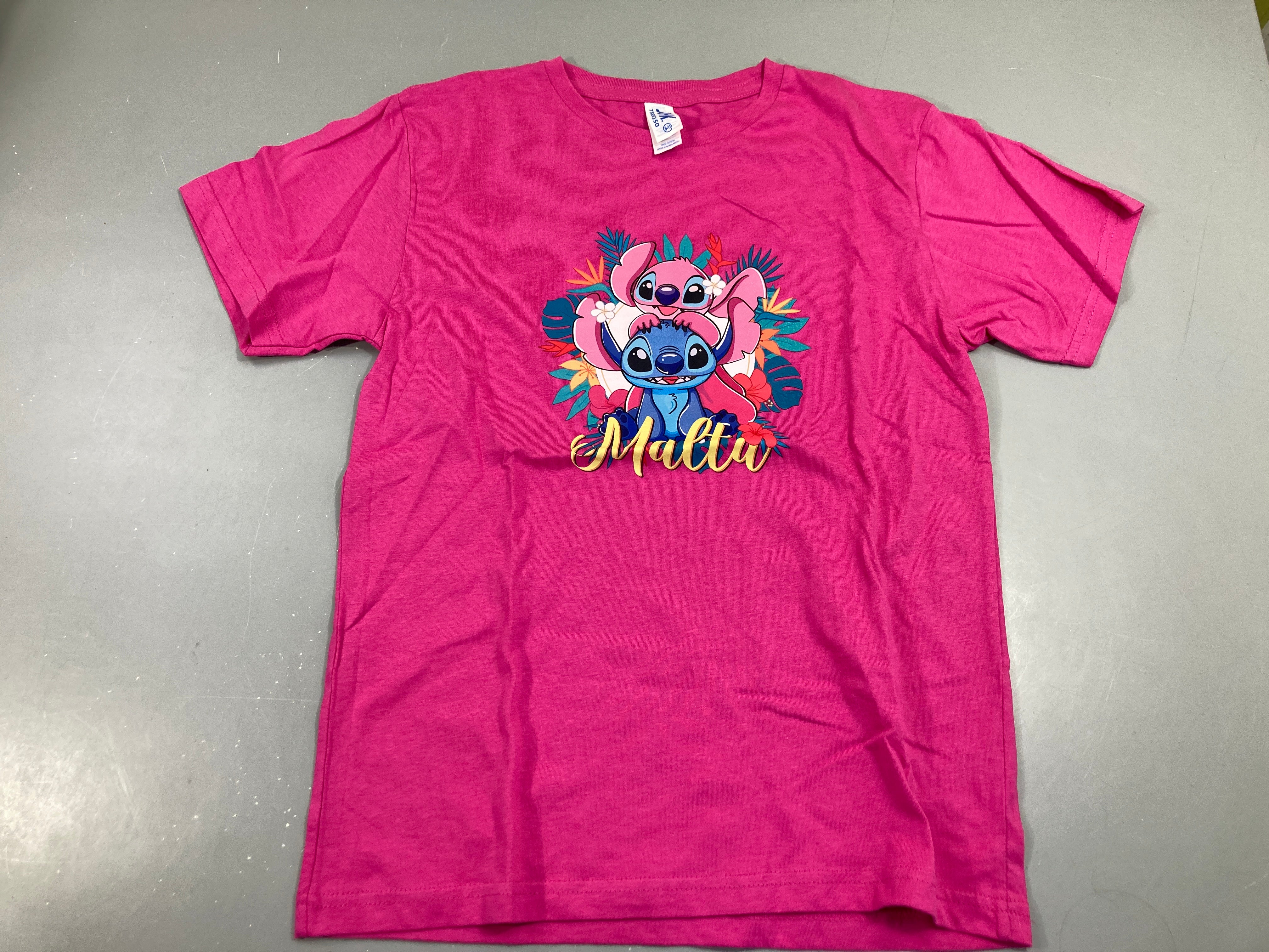 T-shirt m.c rose vif Stitch,JHK