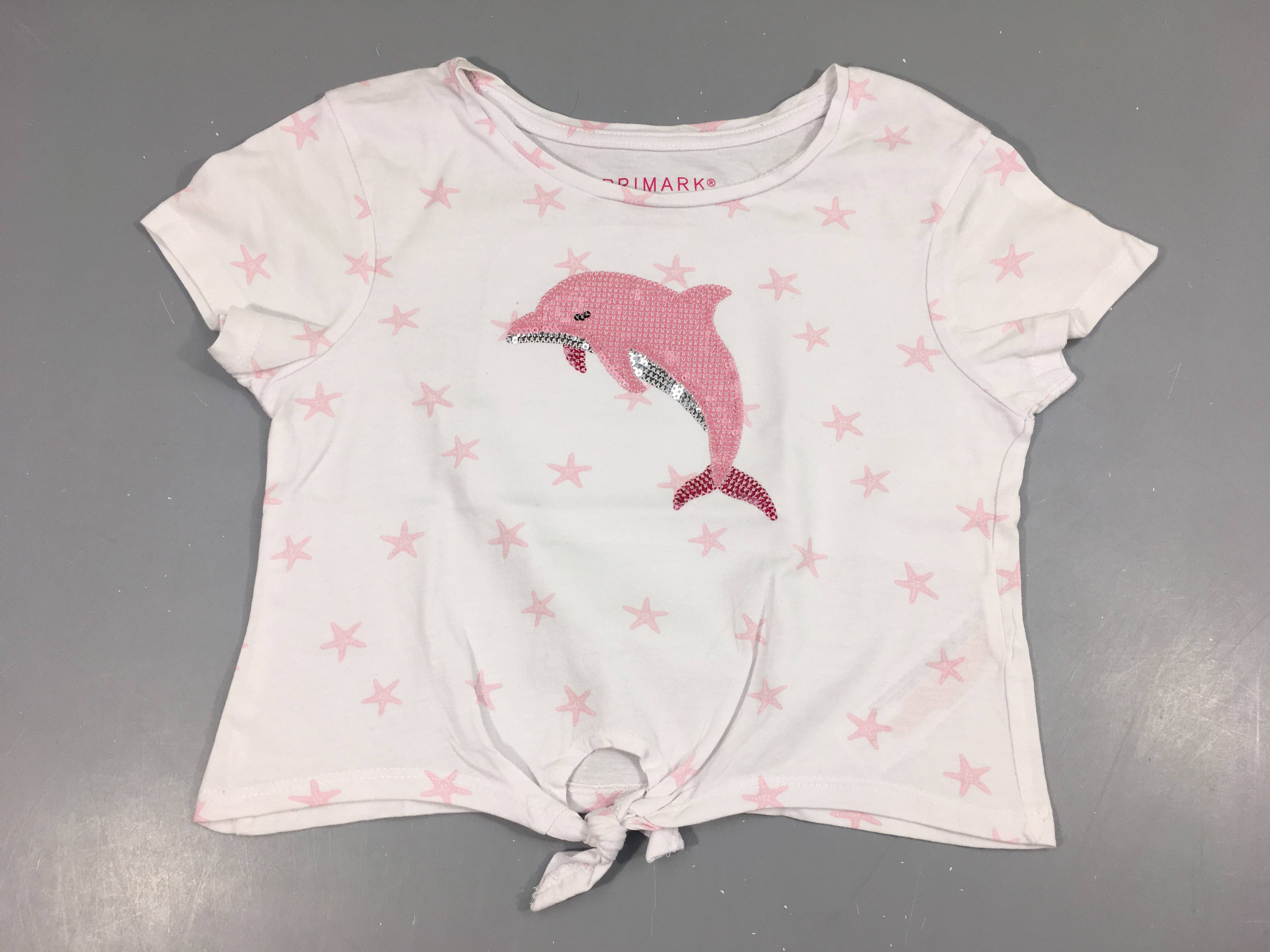 T-shirt m.c blanc nouable dauphin sequins