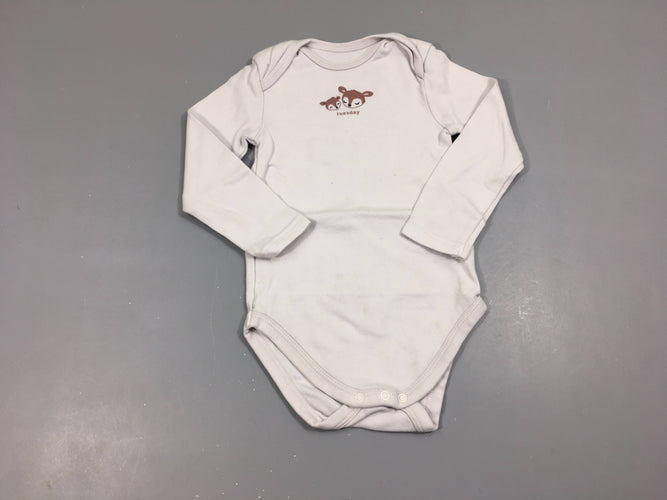 Body m.l blanc daims, moins cher chez Petit Kiwi