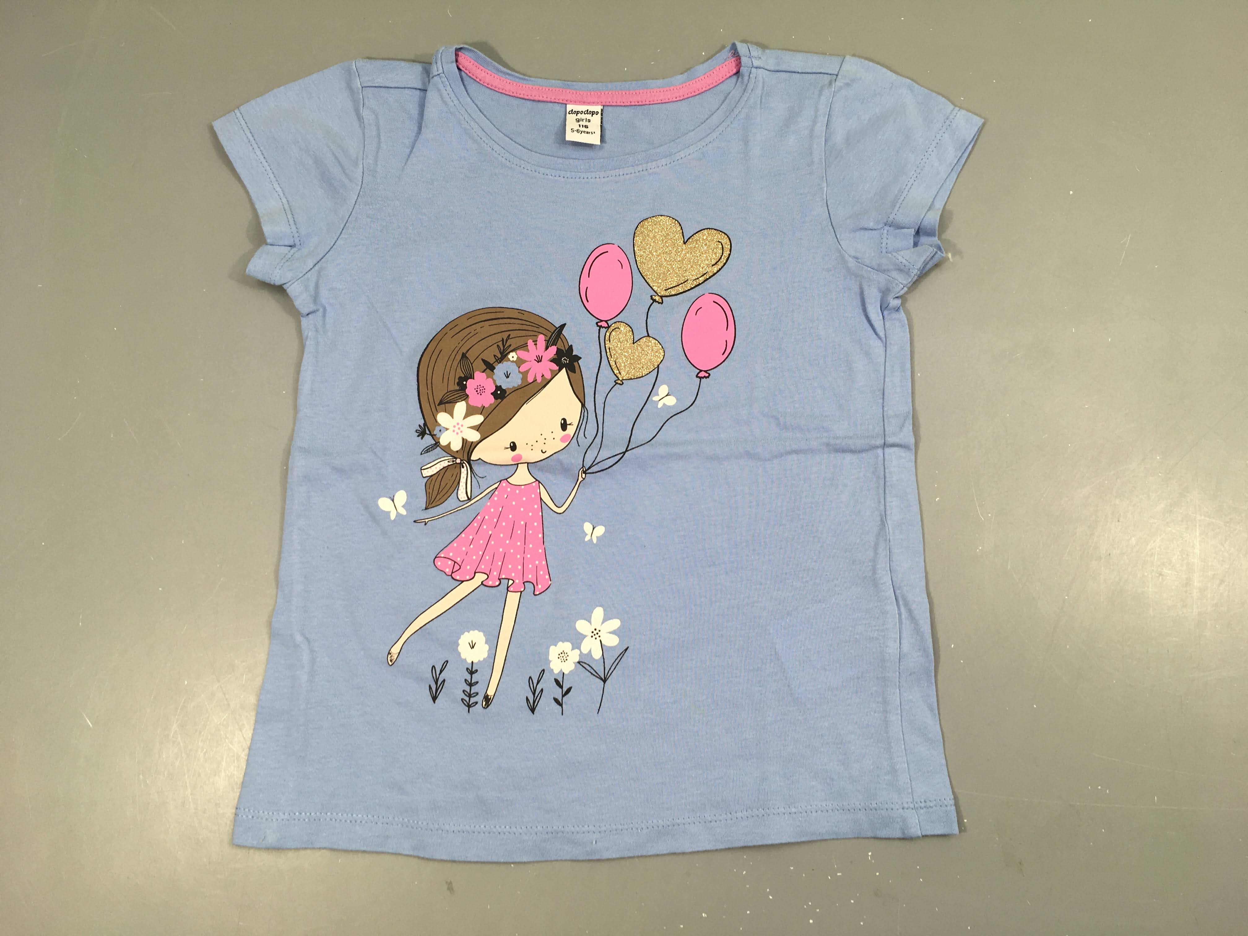 T-shirt m.c bleu Filles ballons