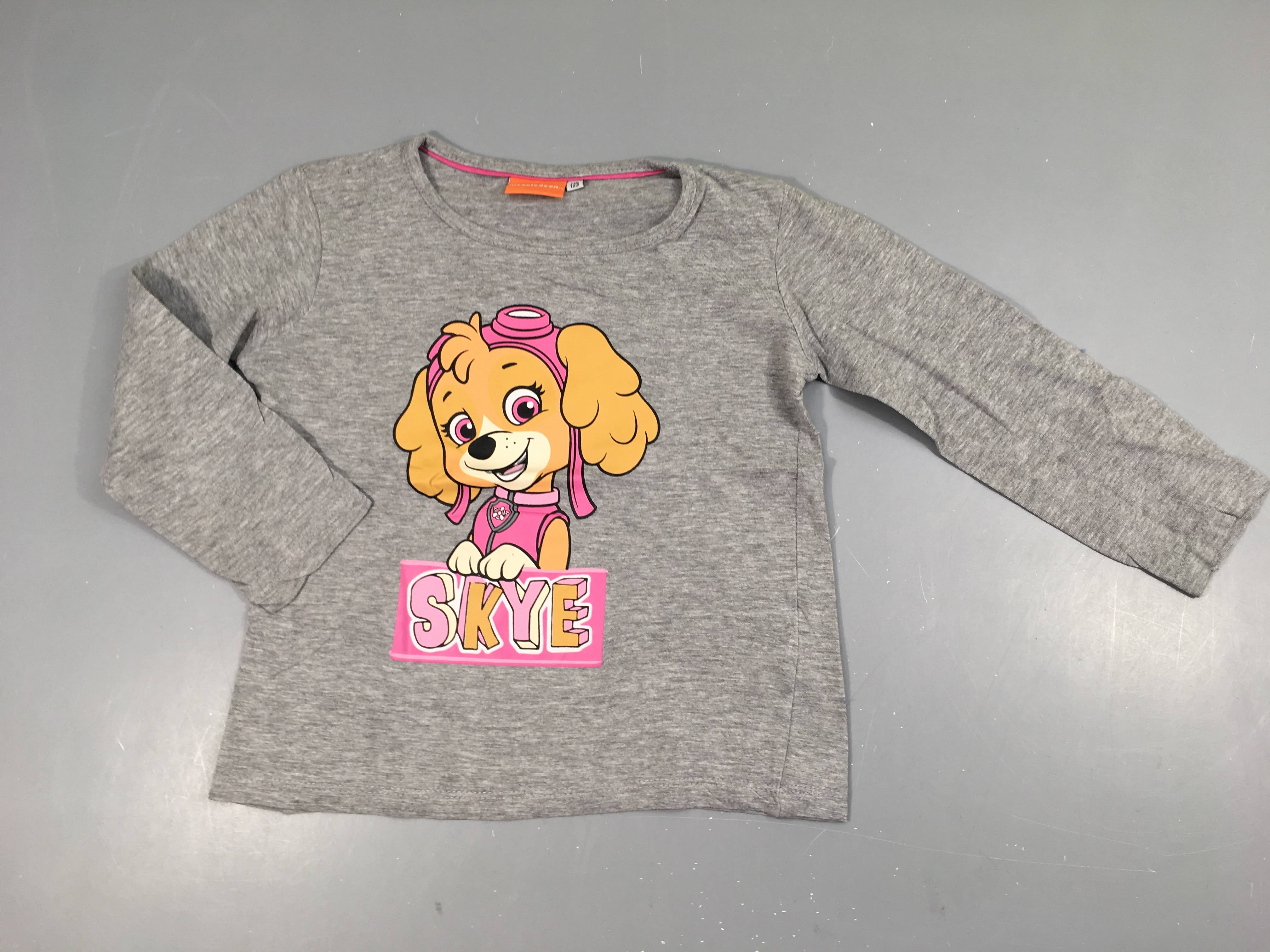 T-shirt m.l gris chiné Skye Pat Patrouille