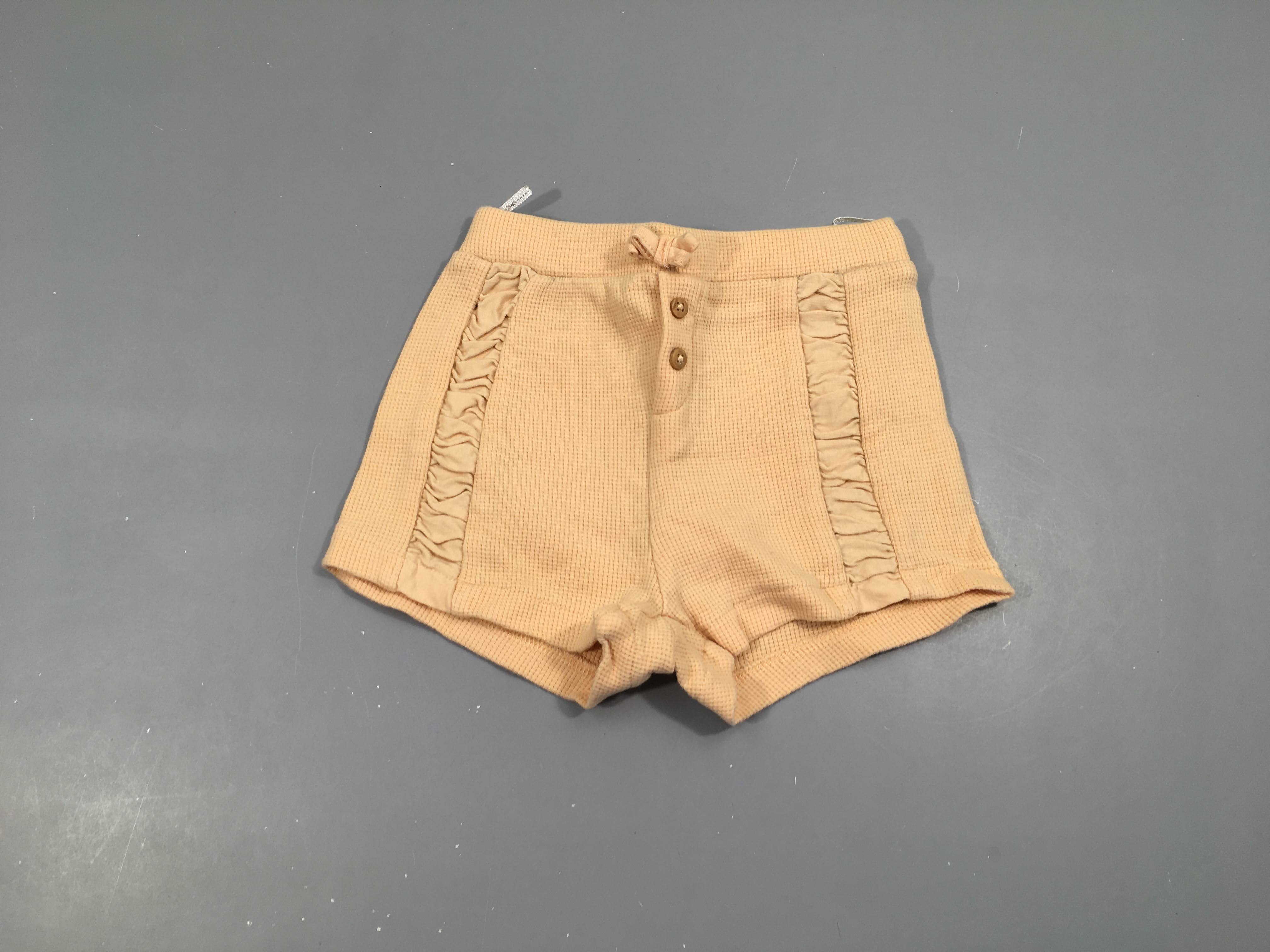 Short molleton texturé saumon