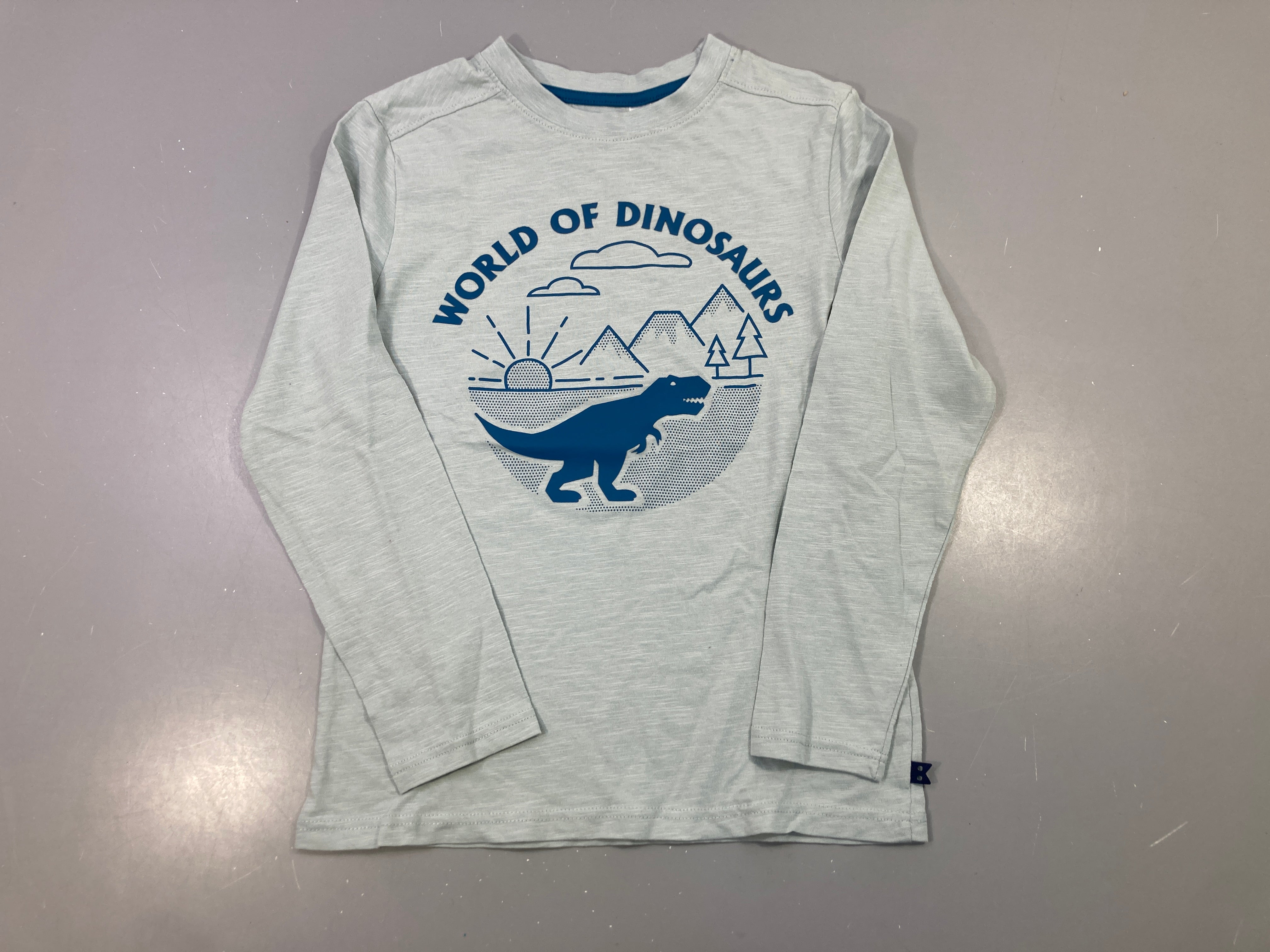 T-shirt m.l gris chiné World of Dinosaurs, dinosaure
